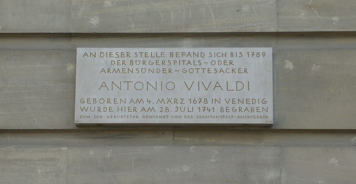 Grabstätte Antonio Vivaldi - Foto: NonScolae /Wikimedia Commons /Copyrighted free use