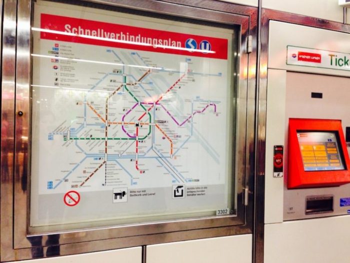 Foto der U-Bahnlinien-Karte