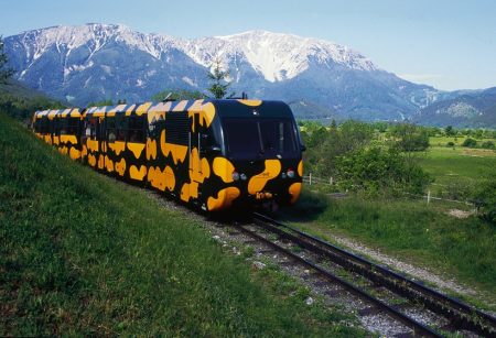 Anblick des Salamanders, der Schneebergbahn in Puchberg