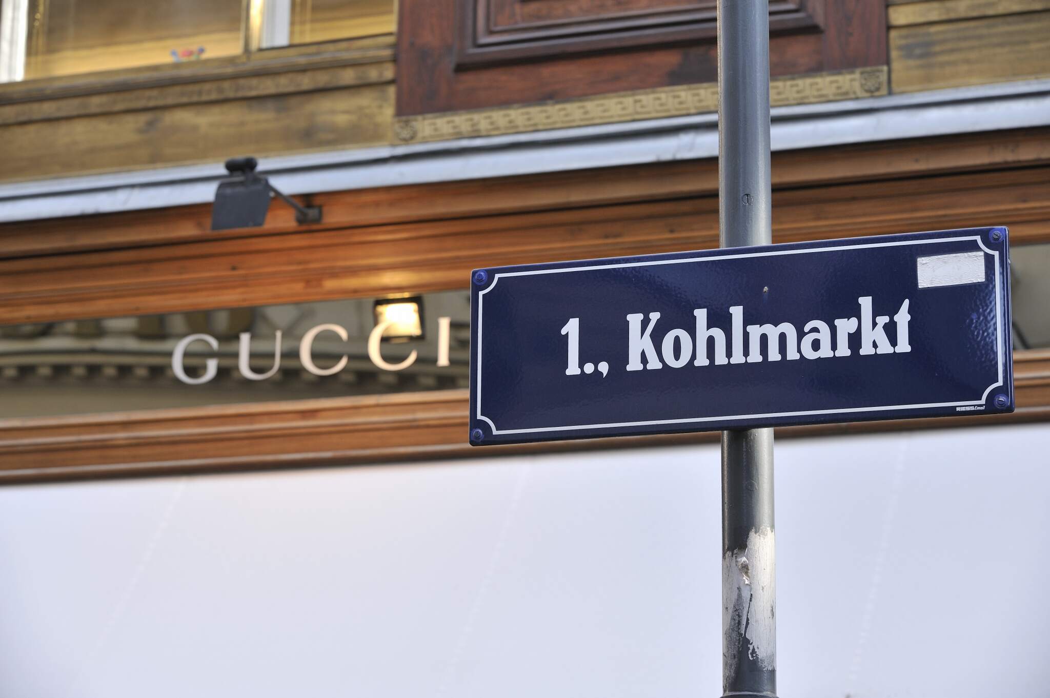 Kohlmarkt im 1. Bezirk - Straßenschild