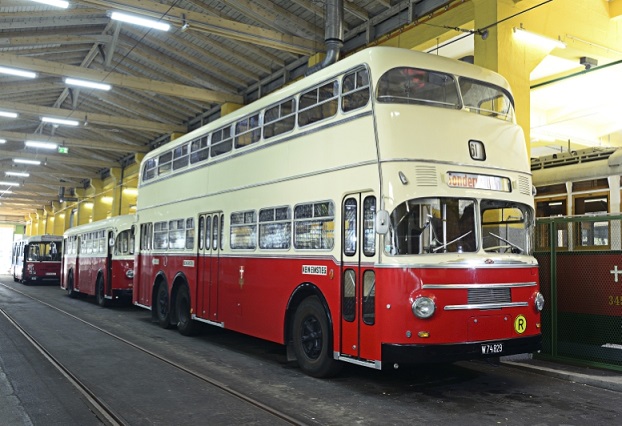 In der Remise, dem Verkehrsmuseum der Wiener Linien in Erdberg befinden sich viele historische Busse