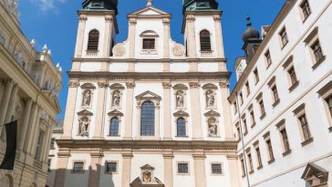 jesuit church or university church on ignaz seipel platz in vienna, austria