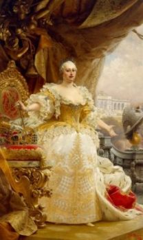 Gemälde Maria Theresia im gelben Kleid